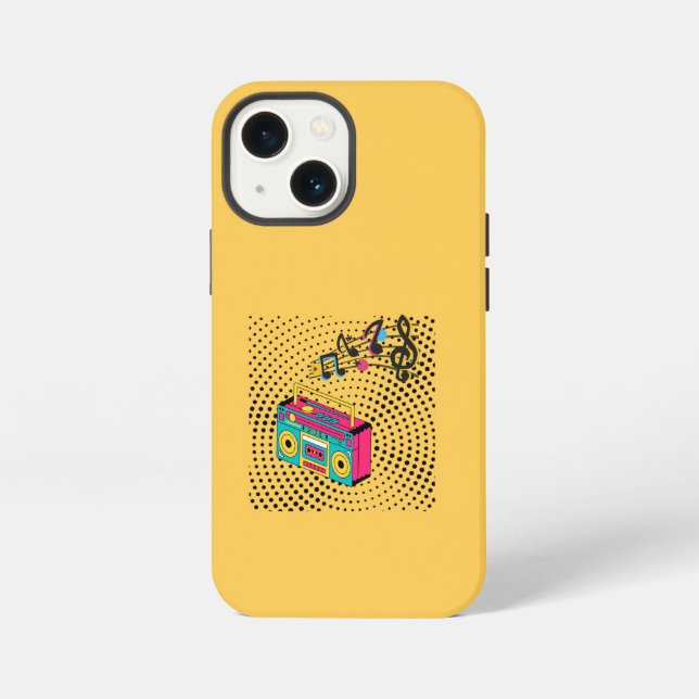 Coque iPhone Baladeur audio rétro. (Verso)