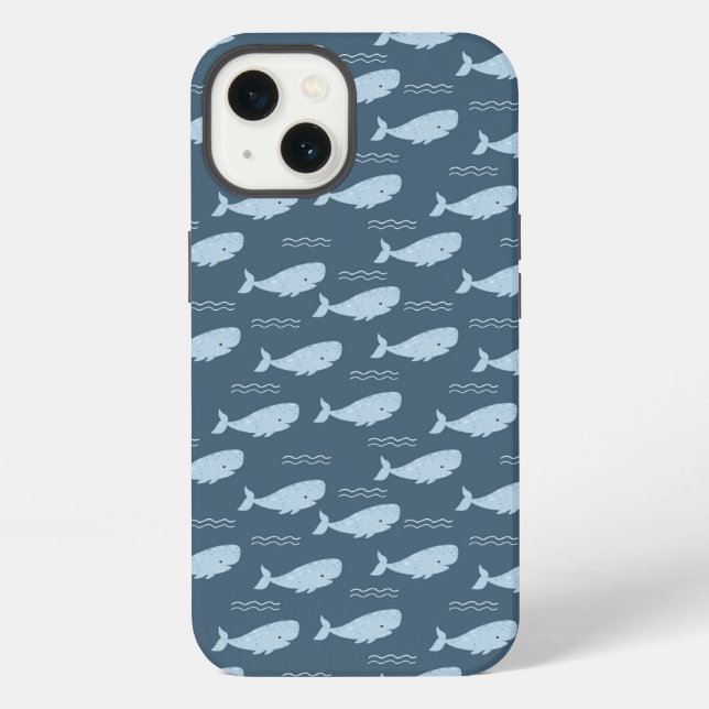 Coque iPhone Baleine bleue (Verso)