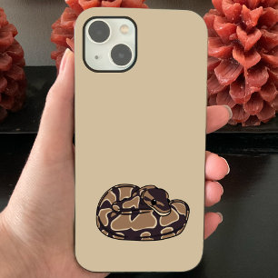 Coque Pour iPhone 14 Ball Python Snake, Brown et Tan illustré