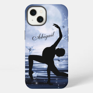 Etui iPhone 13 Ballerine Personnalisée Pleine Lune et Papillons