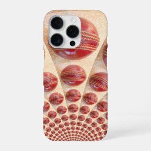 Coque iPhone 16 Pro Balles de cricket rythmiques en cuir : Réseau ryth