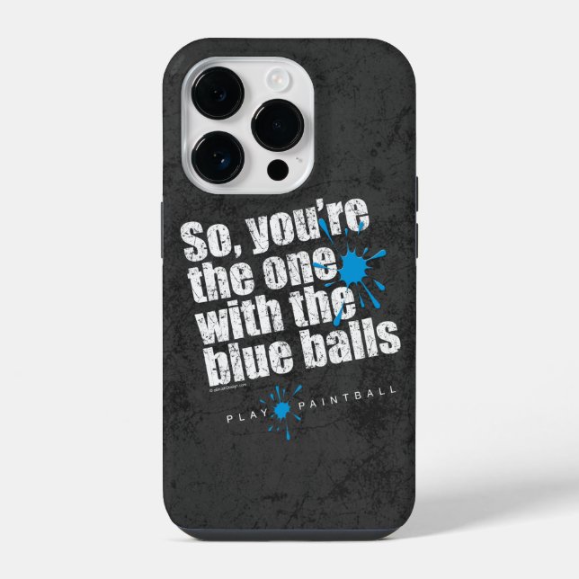 Coque iPhone Ballons Bleus Paintball (Verso)
