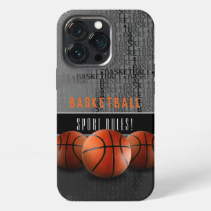 Etui iPhone 13 Pro Ballons de Basket Règles de Sport