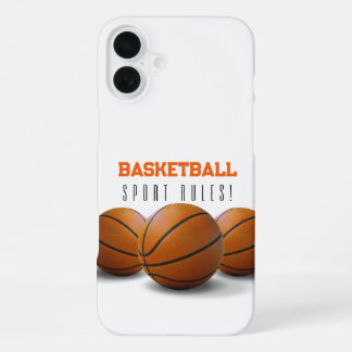 Coque iPhone 16 Plus Ballons de Basket | Règles de Sport