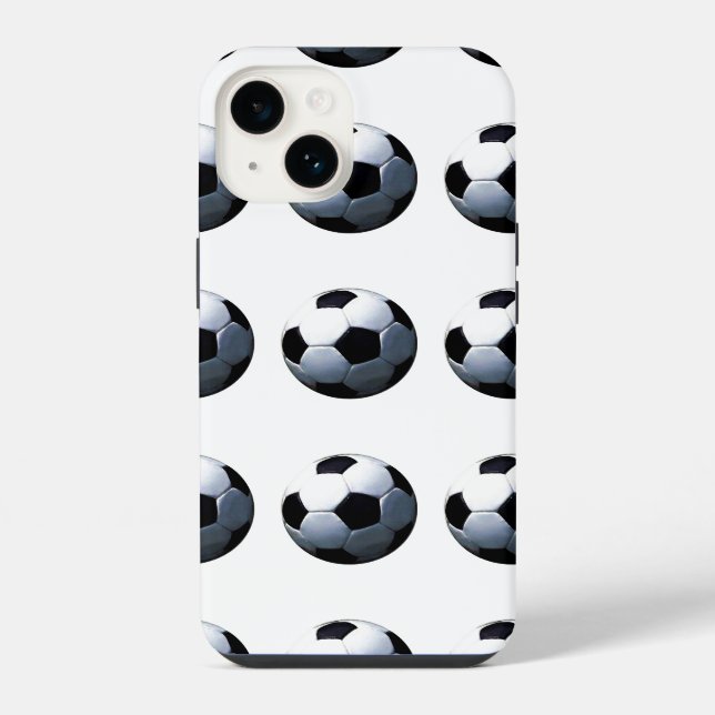 Coque iPhone Ballons de football Pop Art (Verso)