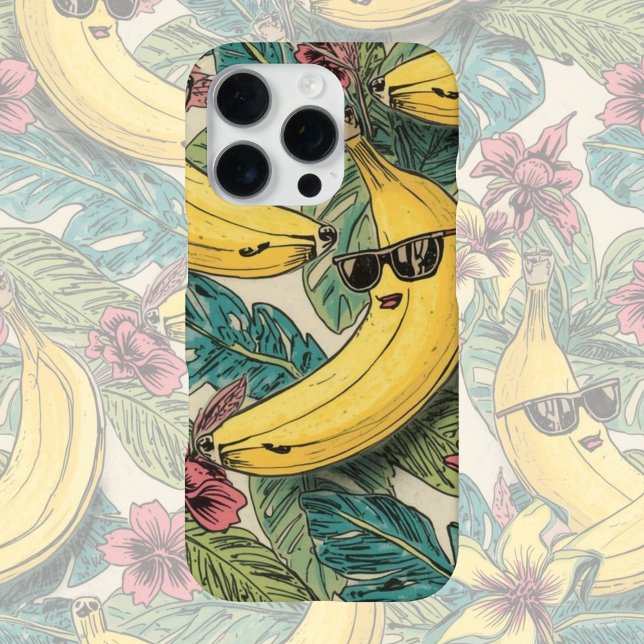 Coque iPhone Banana Groove | Banane de danse funky rétro dessin (Créateur téléchargé)