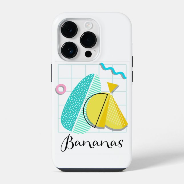 Coque iPhone Bananas Memphis (Verso)