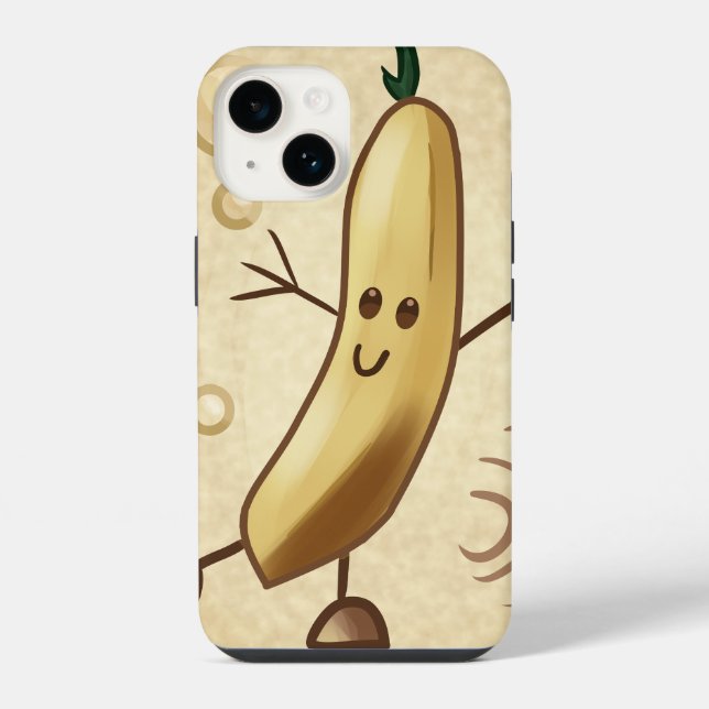 Coque iPhone Banane heureuse mignonne (Verso)