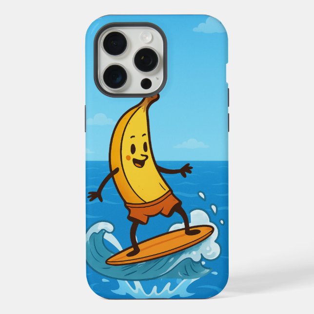Coque iPhone Banane Surfeur (Verso)