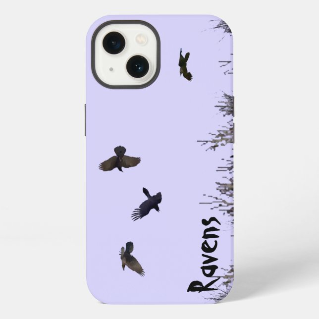 Coque iPhone Bande de corbeaux (Verso)