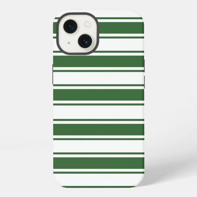 Coque iPhone Bande horizontale verte (Verso)