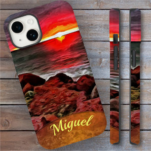 Coque Pour iPhone 14 Banderas Rocky Sunset 914