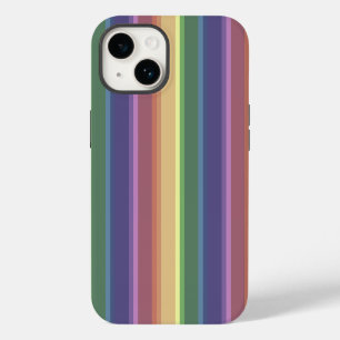Coque Pour iPhone 14 Bandes arc-en-ciel coupées Coque-coque iphone Mate