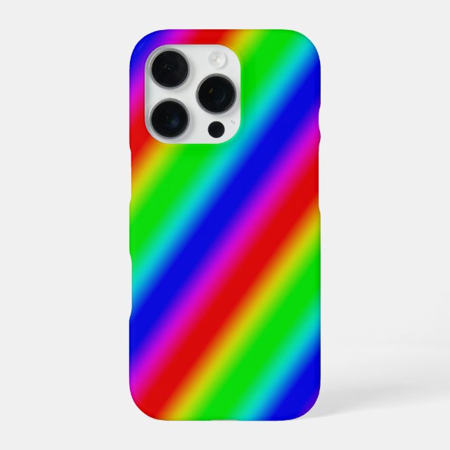 Coque iPhone Bandes arc-en-ciel - Motif (Verso)