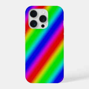 Coque iPhone 15 Pro Bandes arc-en-ciel - Motif