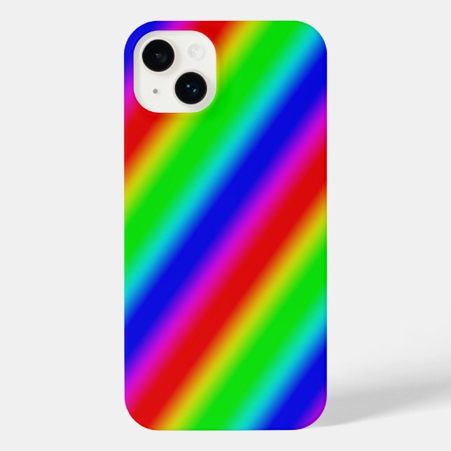 Coque iPhone Bandes arc-en-ciel - Motif (Verso)