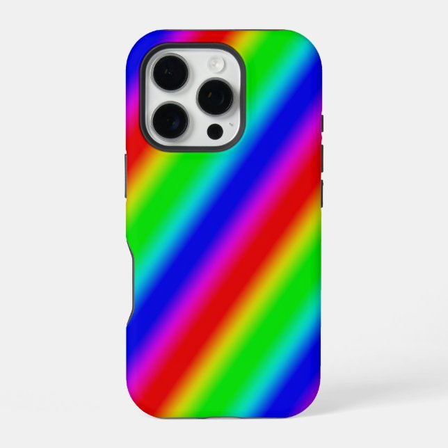 Coque iPhone Bandes arc-en-ciel - Motif (Verso)