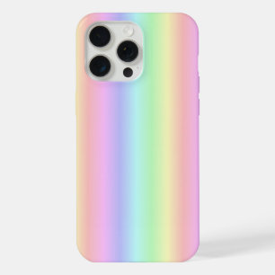 Coque iPhone 15 Pro Max Bandes arc-en-ciel Pastel - motif