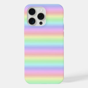 Coque iPhone 15 Pro Max Bandes arc-en-ciel Pastel - motif