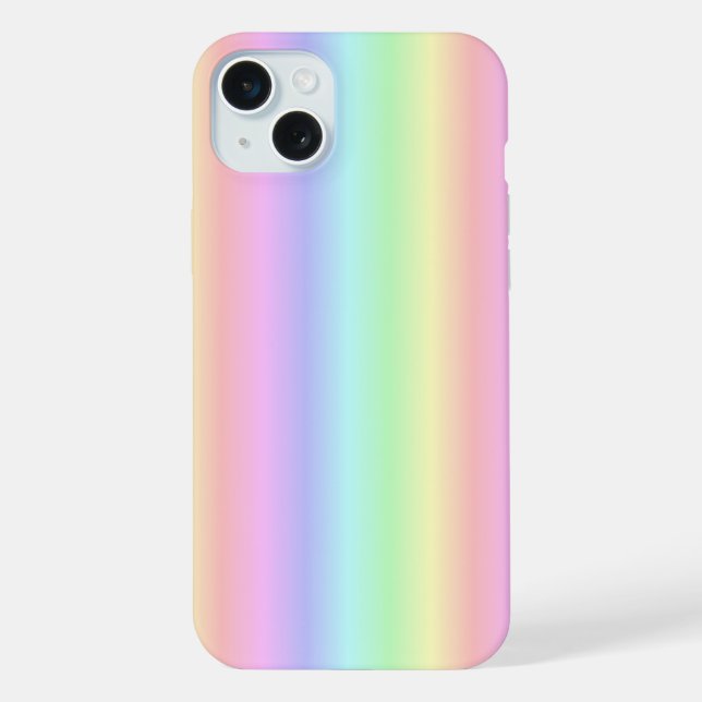 Coque iPhone Bandes arc-en-ciel Pastel - motif (Verso)