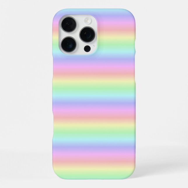 Coque iPhone Bandes arc-en-ciel Pastel - motif (Verso)