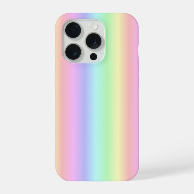 Coque iPhone Bandes arc-en-ciel Pastel - motif (Verso)
