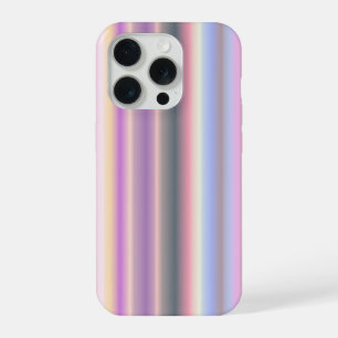 Coque iPhone 15 Pro Bandes arc-en-ciel Pastel - Motif