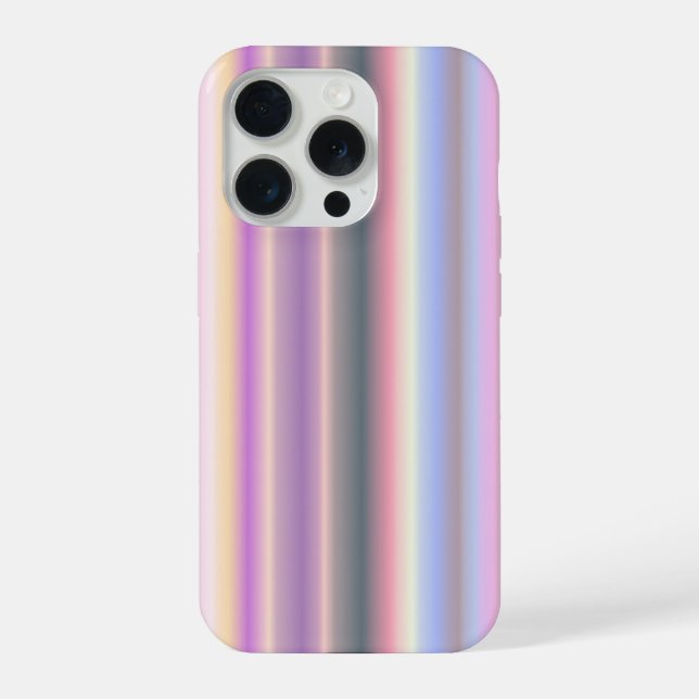 Coque iPhone Bandes arc-en-ciel Pastel - Motif (Verso)