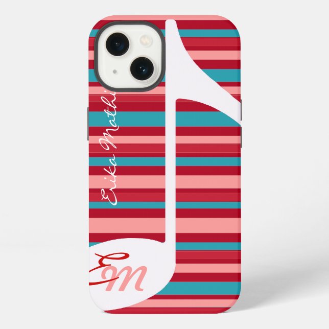 Coque iPhone Bandes avec note musicale (Verso)