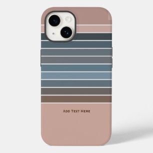 Coque Pour iPhone 14 Bandes de couleurs terreuses émoussées
