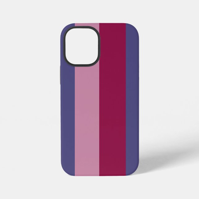 Coque iPhone Bandes de couleurs violettes (Verso)