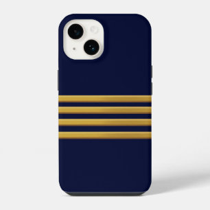 Coque Pour iPhone 14 Bandes d'or du capitaine