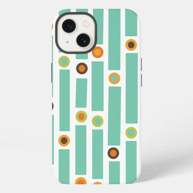Coque iPhone Bandes et cercles (Verso)