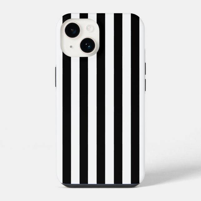 Coque iPhone Bandes Noires Et Blanches (Verso)