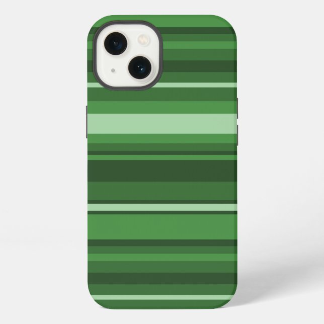 Coque iPhone Bandes vertes Coque-coque iphone Mate (Verso)