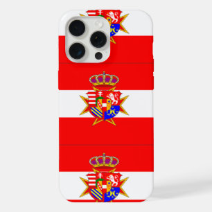 Coque iPhone 15 Pro Max Bannière blanche rouge Grand-Duché de Toscane