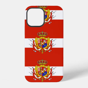 Coque iPhone 12 Bannière rouge blanc Grand-Duché de Toscane
