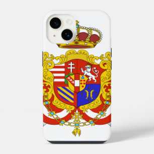 Coque Pour iPhone 14 Bannière rouge blanc Grand-Duché de Toscane