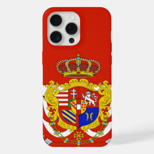 Coque iPhone 15 Pro Max Bannière rouge blanc Grand-Duché de Toscane