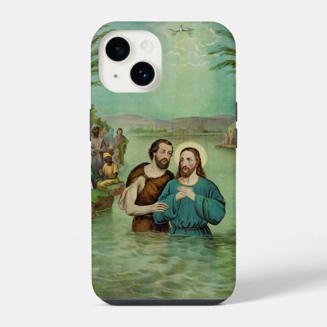 Coque iPhone Baptême de Jésus-Christ (Verso)