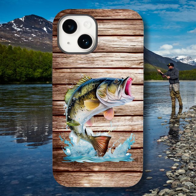 Coque iPhone Bar Bass Sautant Parti à la Pêche (Créateur téléchargé)