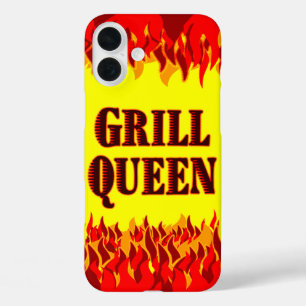 Coque iphone barbecue Grill Queen Red Flames