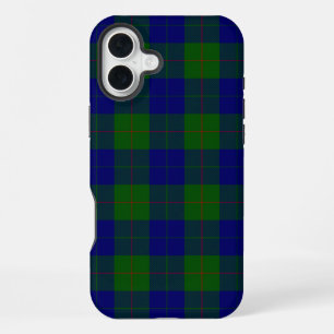 Coque iPhone 16 Plus Barclay tartan bleu vert plaid