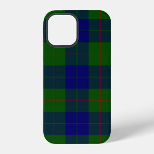 Coque iPhone 12 Barclay tartan bleu vert plaid