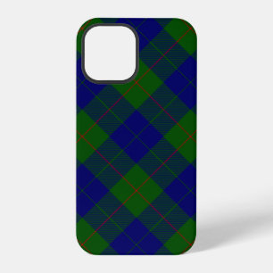 Coque iPhone 12 Pro Barclay tartan bleu vert plaid