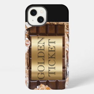 Etui iPhone 13 Barre chocolatée vintage au ticket d'or