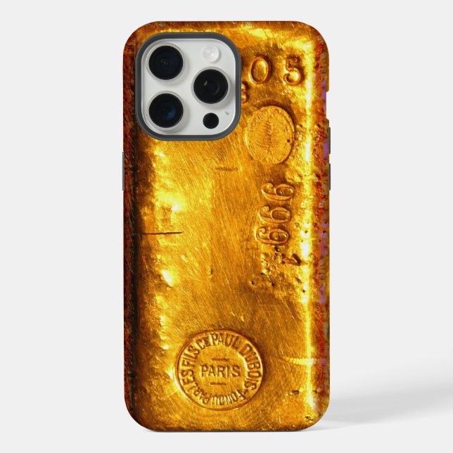 Coque iPhone Barre d'or (Verso)