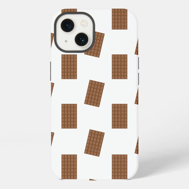 Coque iPhone Barres de chocolat sur fond blanc (Verso)