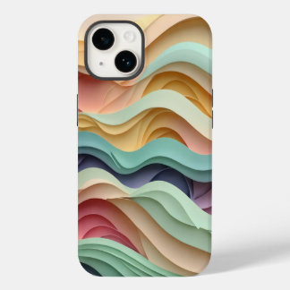 Coque Pour iPhone 14 Barres ondulées couleur bonbon