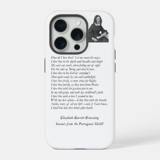Coque iPhone 15 Pro Barrett Browning - Sonnets du Portugais 43
